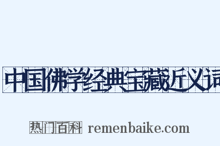 中国佛学经典宝藏近义词是什么意思的图片